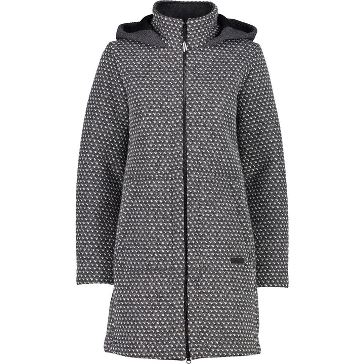 CMP Damen Damenmantel aus Wolle mit Fester Kapuze Jacke D34 Smoke Mel.-B.Plaster, D34 Smoke Mel.-B.P