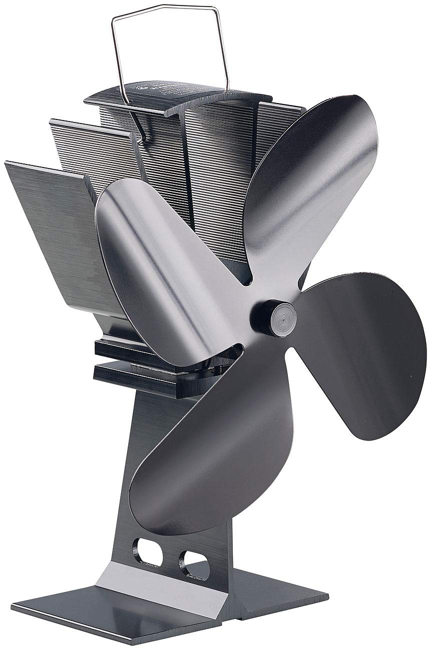 Carlo Milano Ofenlüfter: Stromloser Kaminofen-Ventilator mit 4 Lüfter-Blättern, für 65-345 °C (Wärme