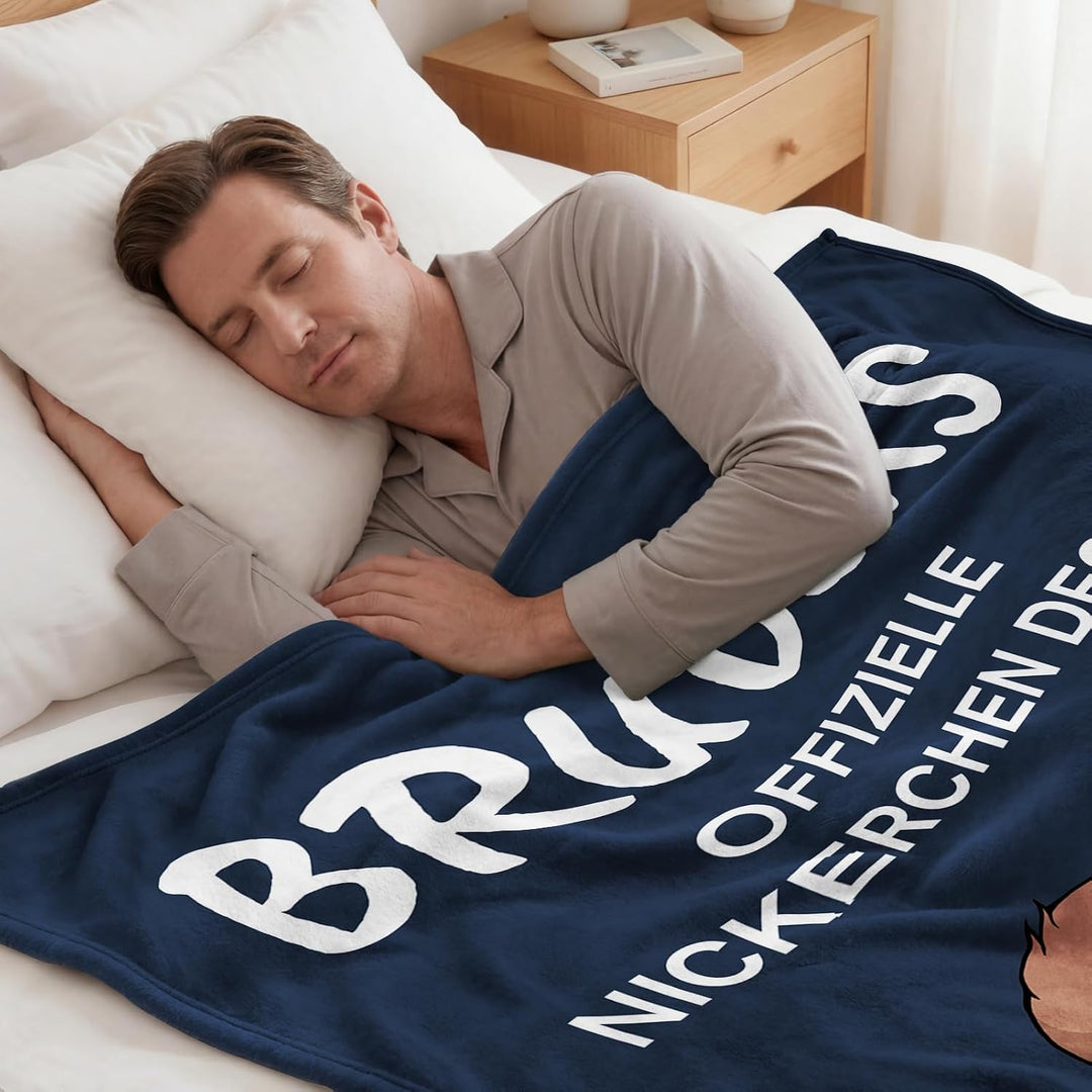 Geschenk für Bruder - Kuscheldecke, Geschenk Bruder Geburtstag, Geburtstagsgeschenk, Bruder