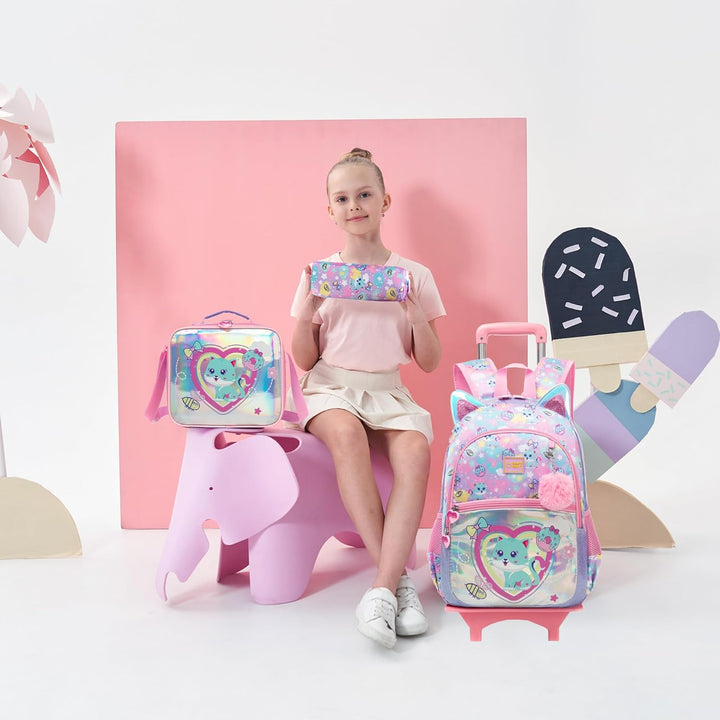 HTgroce Kinderrucksäcke Schultaschen Trolley, Trolley Rucksack Grundschule Schulrucksäcke mit Trolle