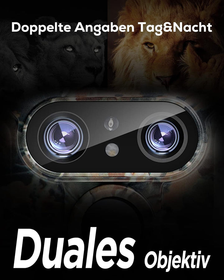 iZEEKER Wildkamera WLAN Duales Objektiv 4K 30fps 60MP, Wildtierkamera mit Sternenlicht Nachtsicht Be