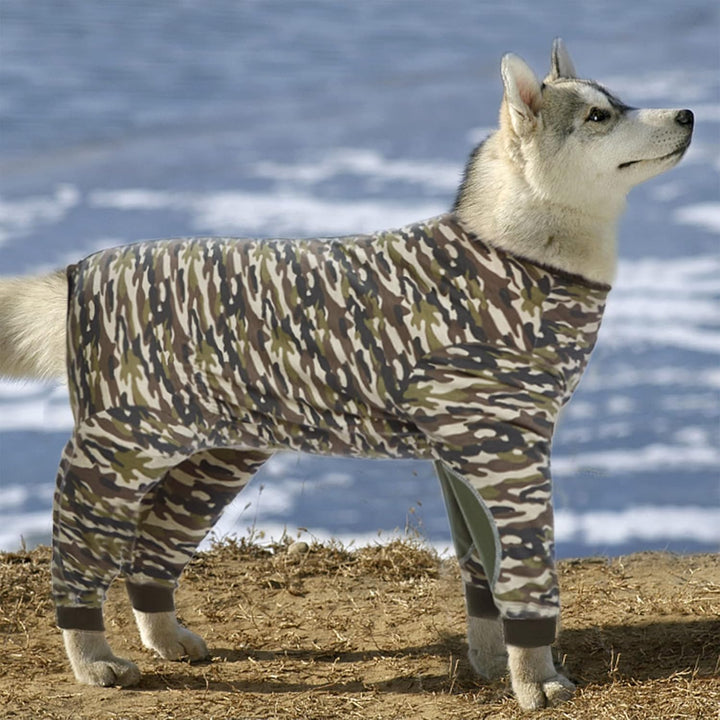 Yeapeeto Einteiler für Hunde, zur Erholung, für grosse und mittelgrosse Hunde, Schlafanzug, Ganzkörp