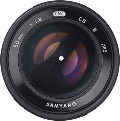 SAMYANG 7721 MF 50mm F1.2 APS-C Fuji X schwarz - manuelles Foto Objektiv mit 50mm Festbrennweite für