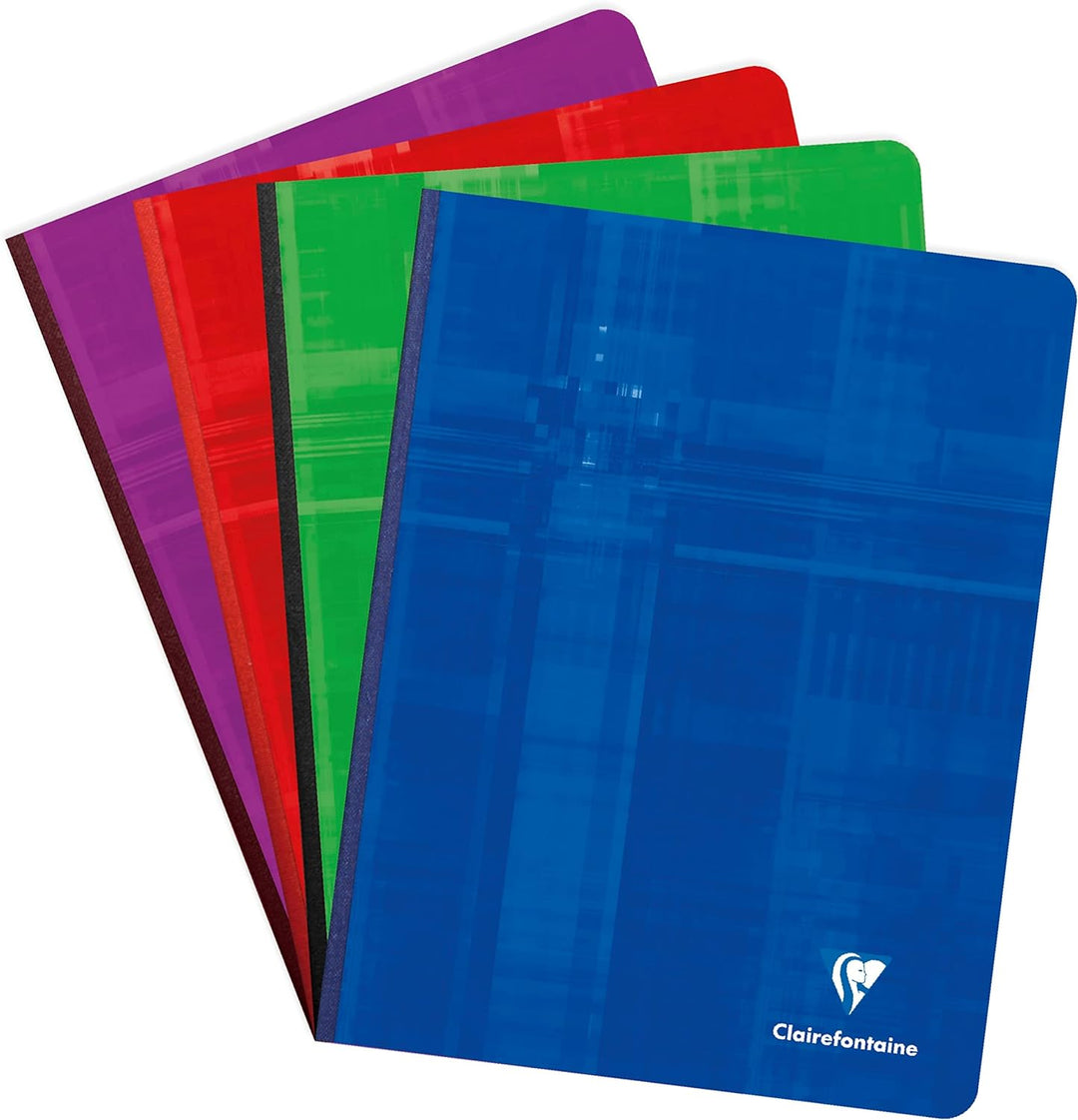 Clairefontaine 69741C - Packung mit 5 Heften 17 x 22 cm, geleihmt, französische Lineatur, 90 g, 96 B