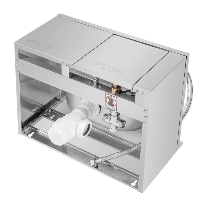 Vogue GL280 Edelstahl-Spüle mit Kniebetätigung, 185(H) x 440(W) x 330(D)mm