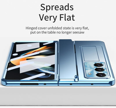 FLAGGEAR Hülle Kompatibel mit Samsung Galaxy Z Fold 5, Scharnier Drehbar Handyhülle Unibody mit Exte