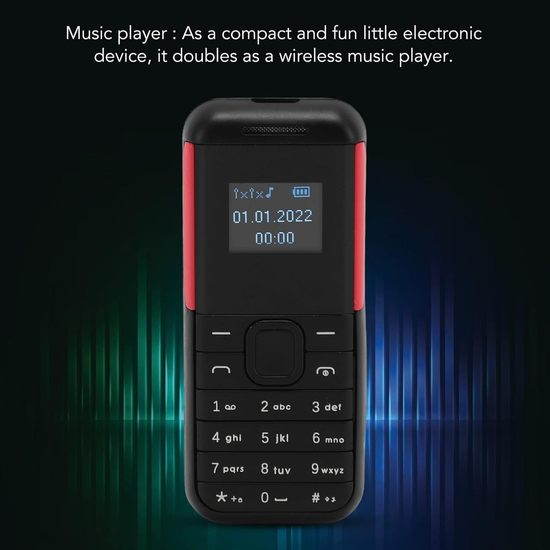 PUSOKEI KleinstesTelefon, Dual SIM Standby GSM Basistelefon mit Musik Player und Sprachwechsler, Str