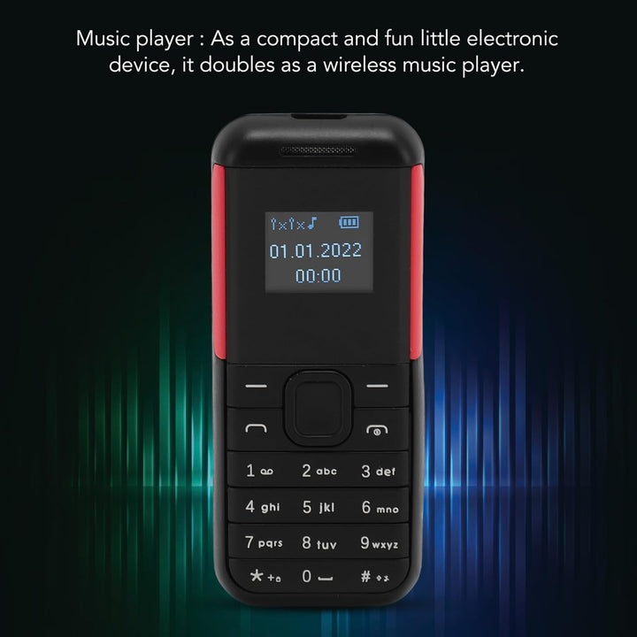 PUSOKEI KleinstesTelefon, Dual SIM Standby GSM Basistelefon mit Musik Player und Sprachwechsler, Str