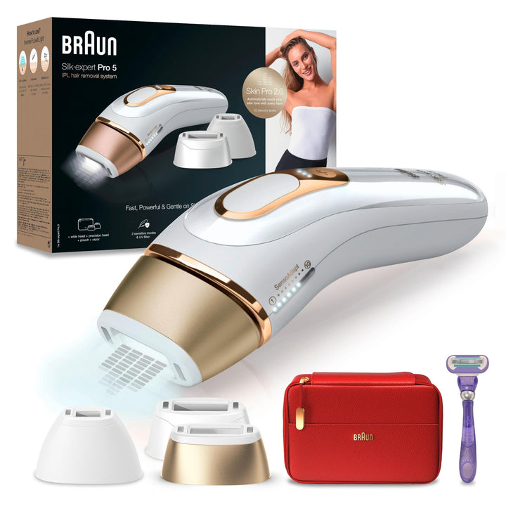 Braun IPL Silk Expert Pro 5 Haarentfernungsgerät Damen/Herren, dauerhaft sichtbare Haarentfernung, V