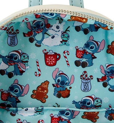 Disney Stitch Holiday Snow Angel Glitter Mini Rucksack, Weiss/opulenter Garten, Einheitsgrösse, Mini