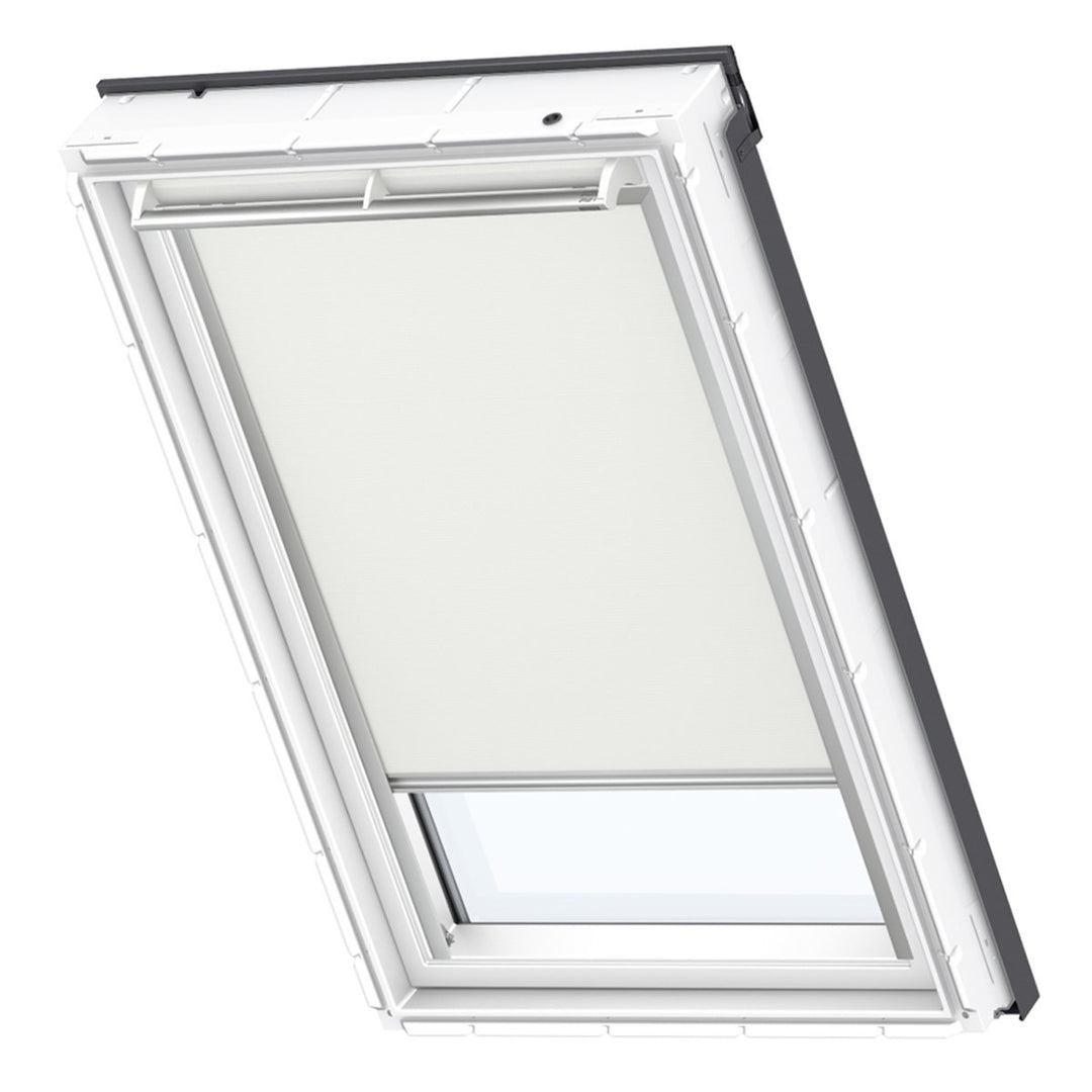 VELUX Original Verdunkelungsrollo (DKU), Silberne Seitenschienen, 334, 304, 1, Uni Hellbeige 334, 30