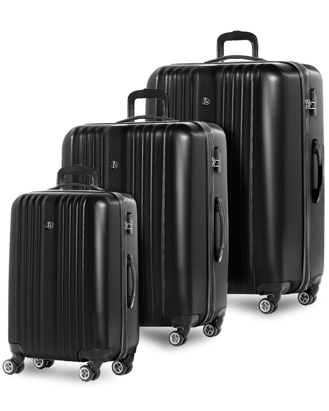 FERGÉ Kofferset Hartschale 3-teilig erweiterbar Toulouse Trolley-Set - Handgepäck 55 cm, L und XL 3e