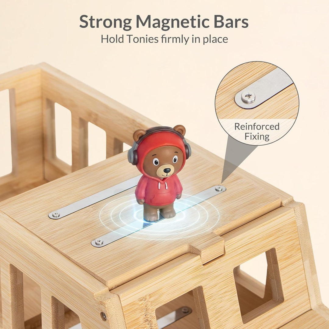 Todeco Tonie-Regal für Toniebox Hörfiguren, Magnetische Aufbewahrung für 20-30 Tonie, Verstärkte Mag