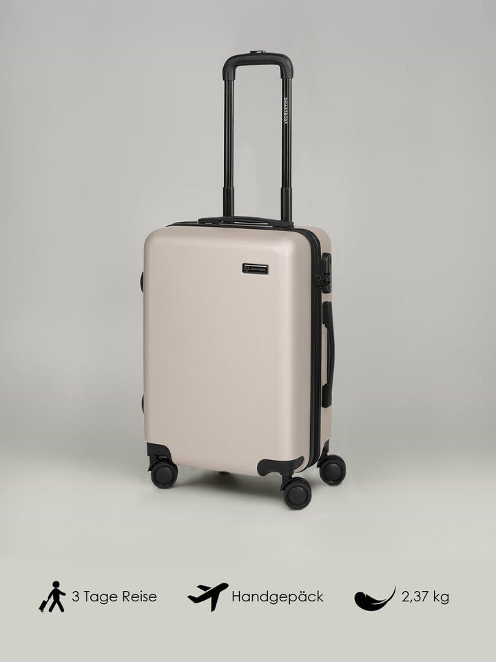 Smartbox Hartschalen Kabinen-Koffer für Damen &amp; Herren | Kleiner Trolley 40 x 23 x 55 cm aus hochwer