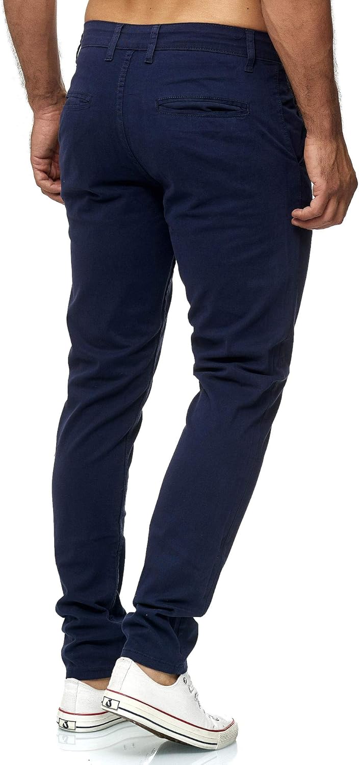 Elara Herren Chino Hose Stretch 29W / 30L Navyblau, 29W / 30L Navyblau