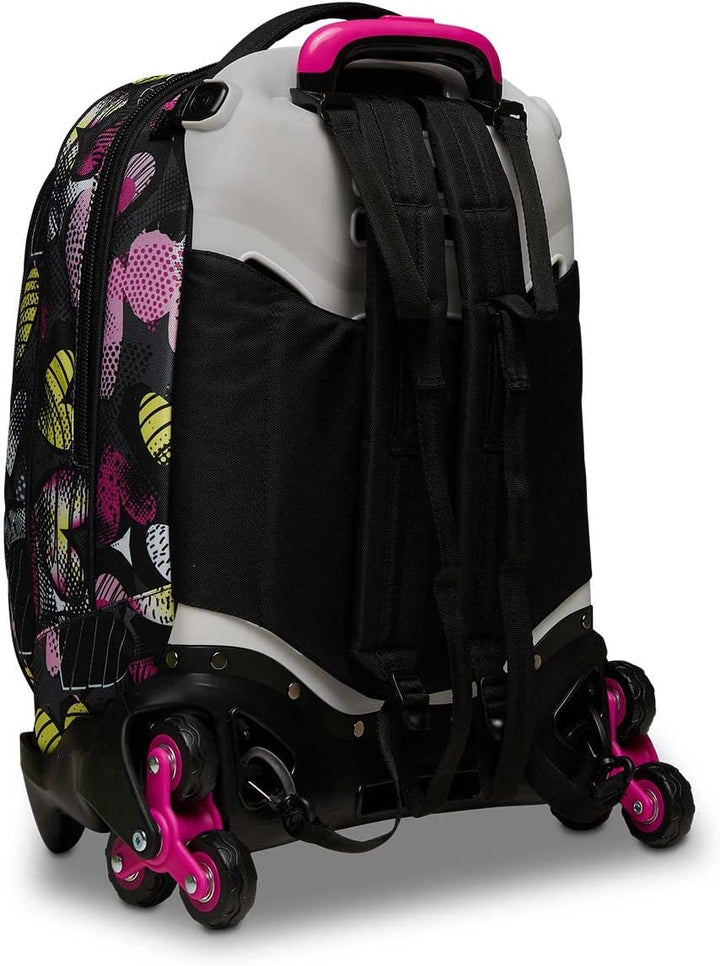 Seven Rucksack mit Trolleyfunktion, Schulranzen mit Rollen, 3 in 1, Abnehmbarer Rucksack, ab 1. Klas