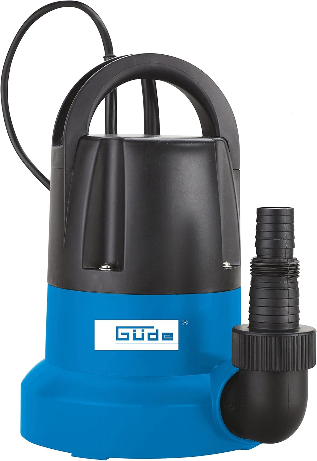 Güde 94627 GFS 401 S Flachsaugerpumpe Tauchpumpe Kellerpumpe (400W, 7000l/h, 8m Förderhöhe, 1mm max.