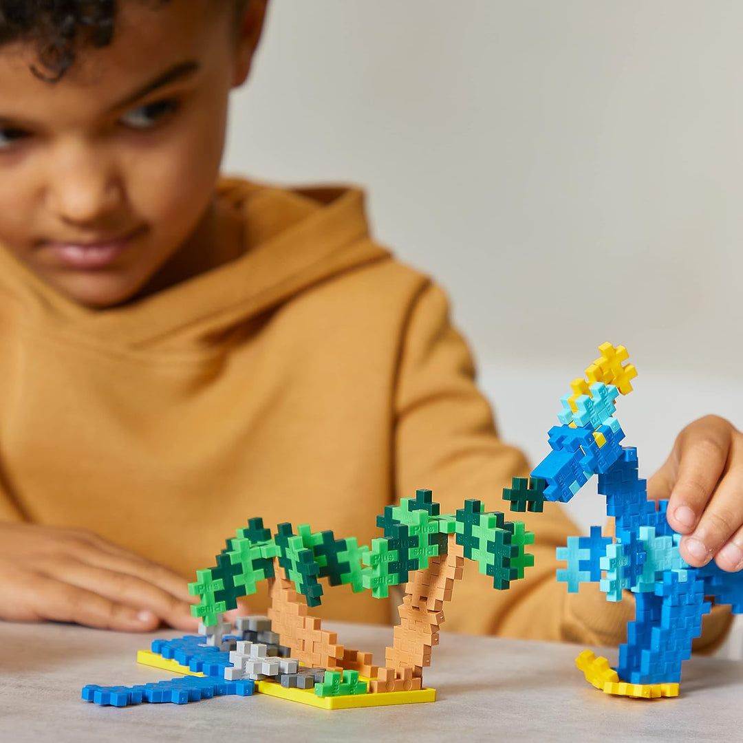 Plus-Plus 9603918 Geniales Konstruktionsspielzeug, Learn to Build, Dinosaurier, Kreativ-Bausteine, 6