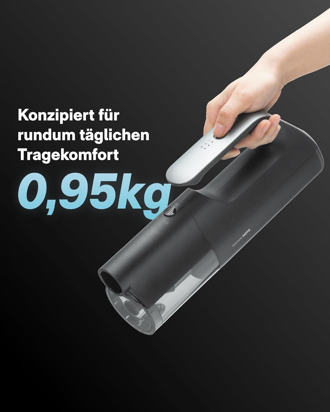 HOTO BlowVac™ Handstaubsauger Akku, 23000Pa Starke Leistung, 3 Saugstufen, Kabelloser Autostaubsauge