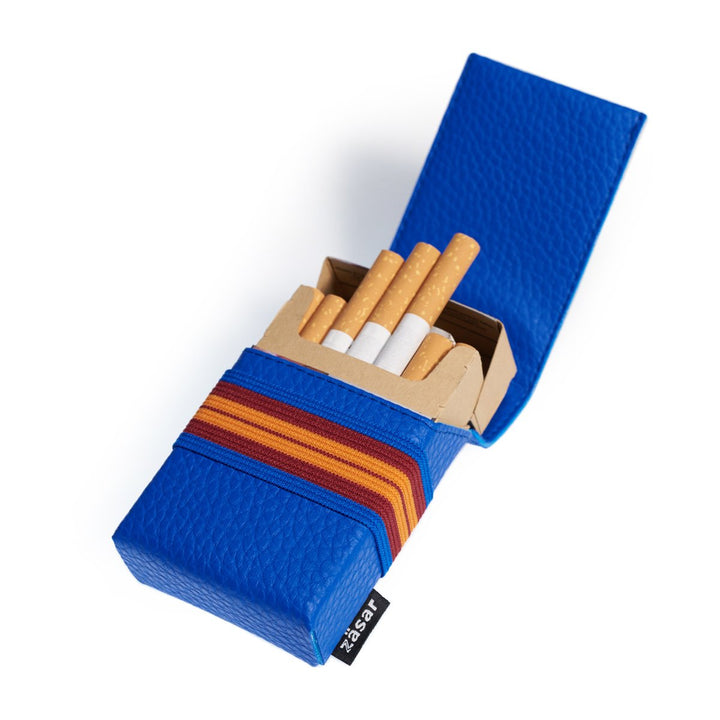 FLAPCASE N°1 • DELPHIN • Designer Zigarettenetui, Made in Austria, Gummiband, Leder vegan Zigaretten