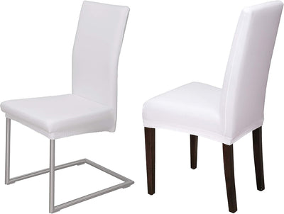 Staboos Stuhlhussen 6er Set - Hohe Elastizität - Stuhlbezug 6er Set - ÖKO TEX Zertifiziert (Weiss) 6