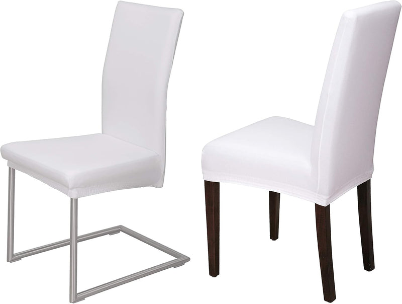Staboos Stuhlhussen 6er Set - Hohe Elastizität - Stuhlbezug 6er Set - ÖKO TEX Zertifiziert (Weiss) 6