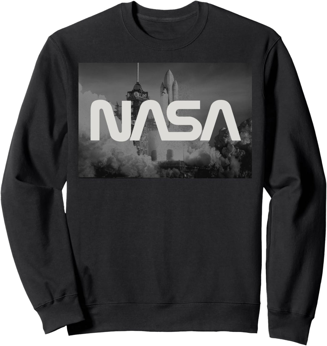 NASA Gray & White Panel Logo Sweatshirt