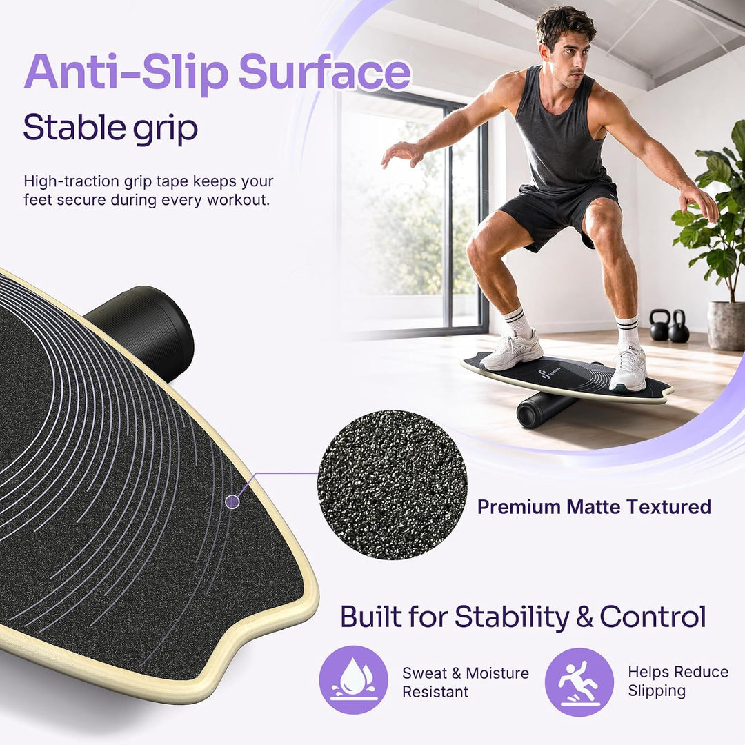 Balance Board Holz: Sportneer Indoorboard Skateboard, Indoor Surfboard Trickboard und Gleichgewichts