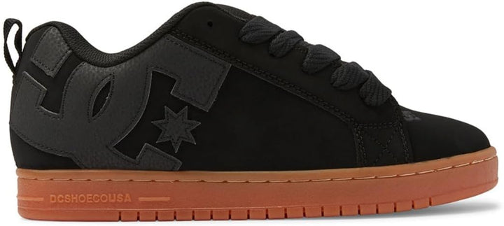 DC Herren Court Graffik Casual Low Top Skateschuh Sneaker Skate-Schuh, 44 EU Schwarz Dunkelschokolad