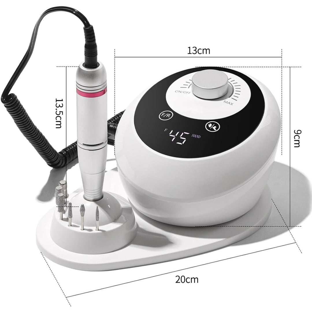 Elektrisch Nagelfräser Professionelle, 45000 U/Min Nagelfräser für Gelnägel, Elektrische Nagelfeile