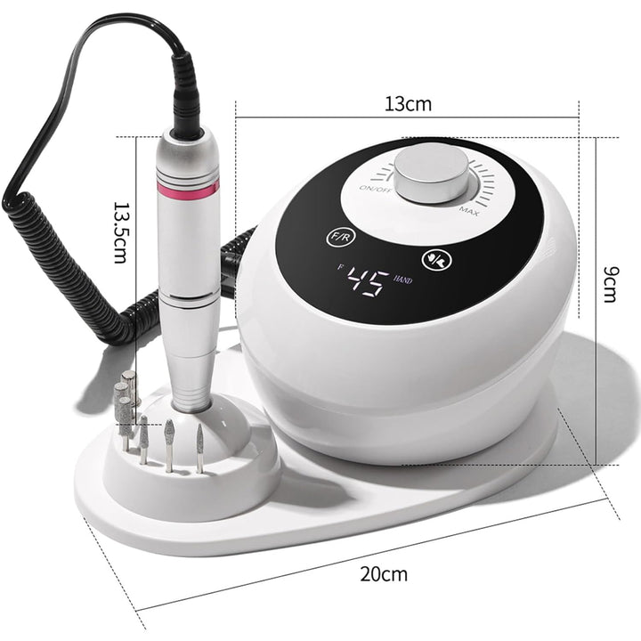 Elektrisch Nagelfräser Professionelle, 45000 U/Min Nagelfräser für Gelnägel, Elektrische Nagelfeile
