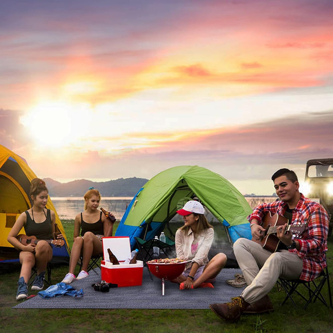 Jopassy Vorzeltteppich Outdoor Camping Teppich Zeltteppich mit 12 Löchern, 13 Heringe und Tragetasch