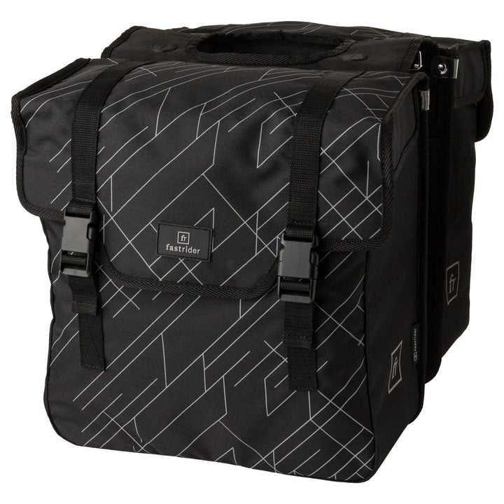 FastRider Dex Doppelte Fahrradtasche für Gepäckträger, 36L Seitentasche Fahrrad, Wasserabweisend, Re