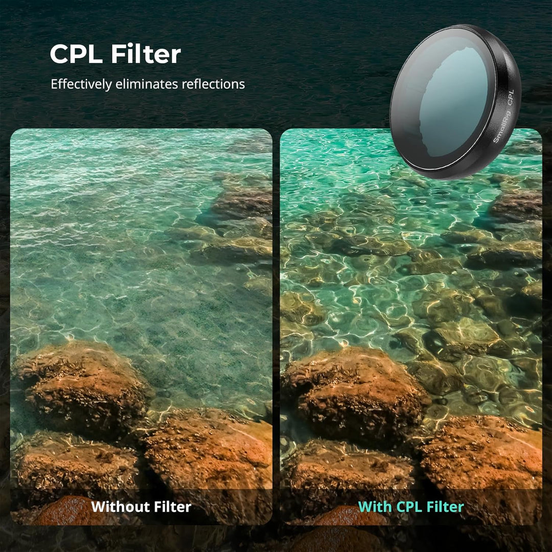 SMALLRIG GO Ultra Filter Kit für Insta360 GO Ultra, Snap-On-Design, enthält ND8-Filter, CPL-Filter,