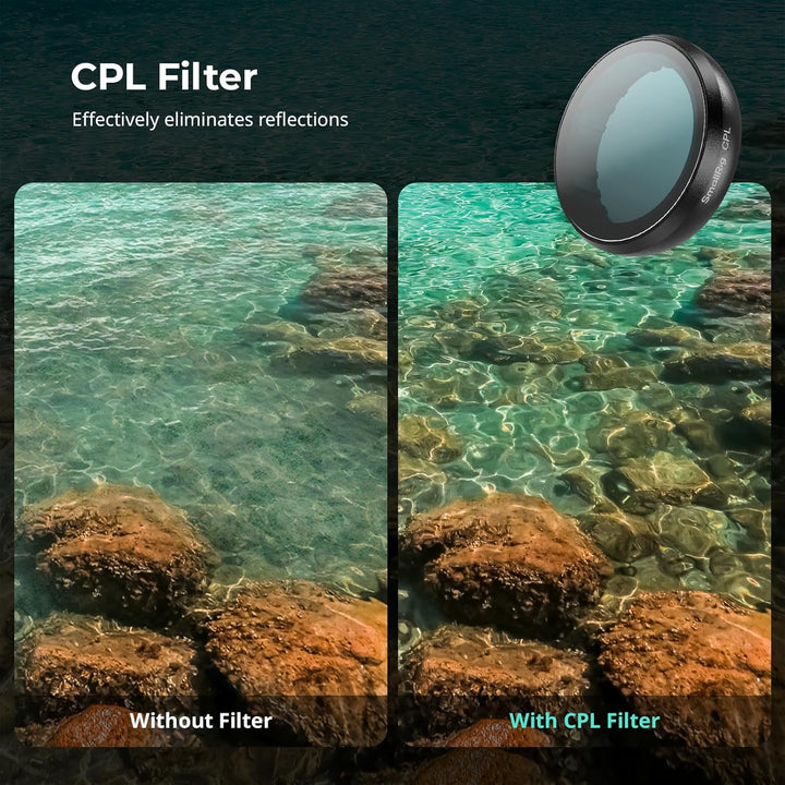 SMALLRIG GO Ultra Filter Kit für Insta360 GO Ultra, Snap-On-Design, enthält ND8-Filter, CPL-Filter,