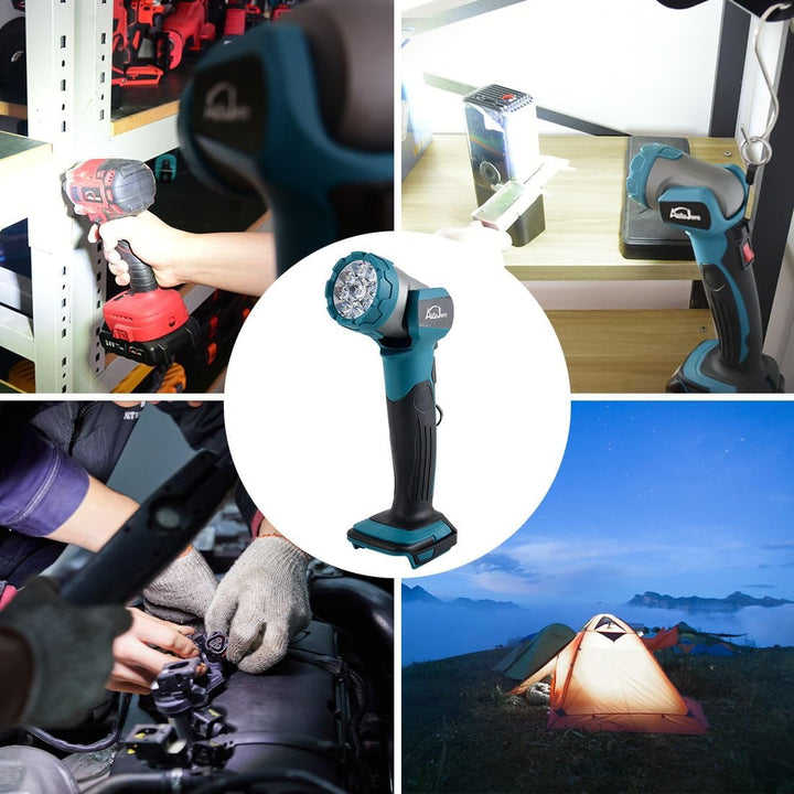 LED Taschenlampe für Makita 18V Batterie 30W Tragbarer Arbeitsleuchte 3000LM Akku-Lampe für Camping,