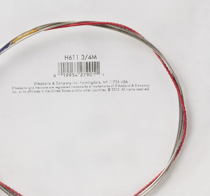 D'Addario H611-3/4M Helicore Kontrabass Einzelsaite 'G' Nickel umsponnen 3/4 Medium Medium G String,