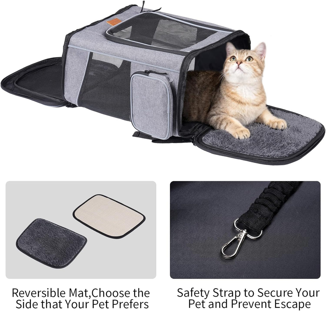 Morpilot Katzenrucksack, Hunderucksack für Katzen und Hunde Welpen, Atmungsaktive und Faltbare Haust