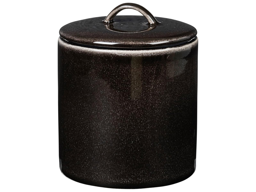 Broste Copenhagen 14533247 Nordic Coal Dose, Steinzeug, 12 cm Dose Nordic Coal, Dose Nordic Coal