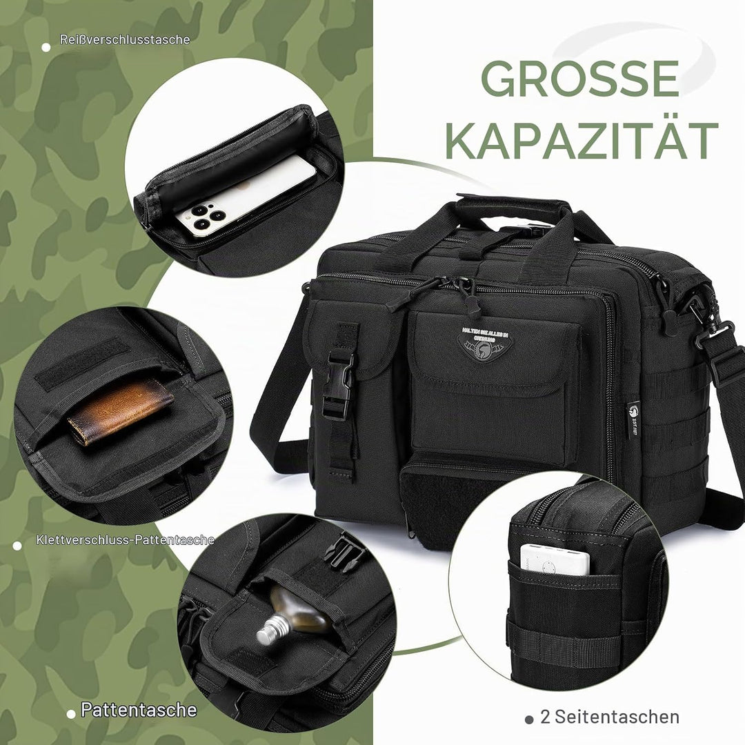BAGZY Multifunktional Taktische Tasche Arbeitstasche Herren Militär Umhängetasche 14/15,6/17 Zoll La