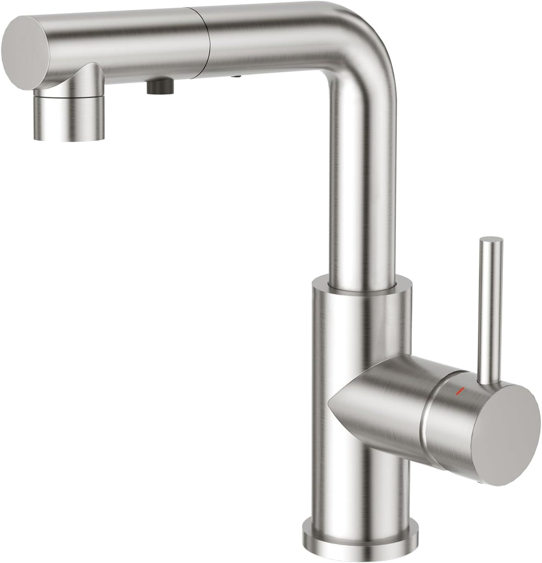 CREA Wasserhahn Küche mit 3 Funktionen Brause,360° Drehbar Hochdruck Einhebelmischer Mischbatterie S