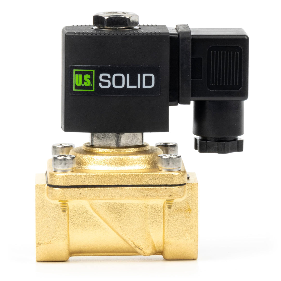 U.S. Solid 3/4" Magnetventil - Messing AC 230V mit Viton-Dichtung, stromlos geschlossen, Anschlussdo