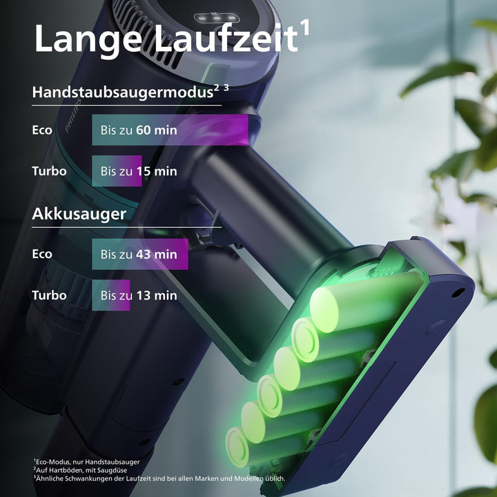 Philips Kabelloser Akku-Staubsauger 3000-Serie, Integrierter Handstaubsauger, Digitalmotor, Präzisio