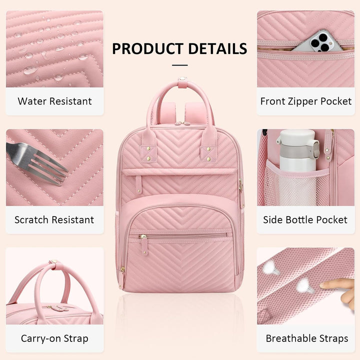 Diaper Bag Backpack Tote for Women Large Capacity, Baby Bag with Insulated Pockets Multifunctional D
