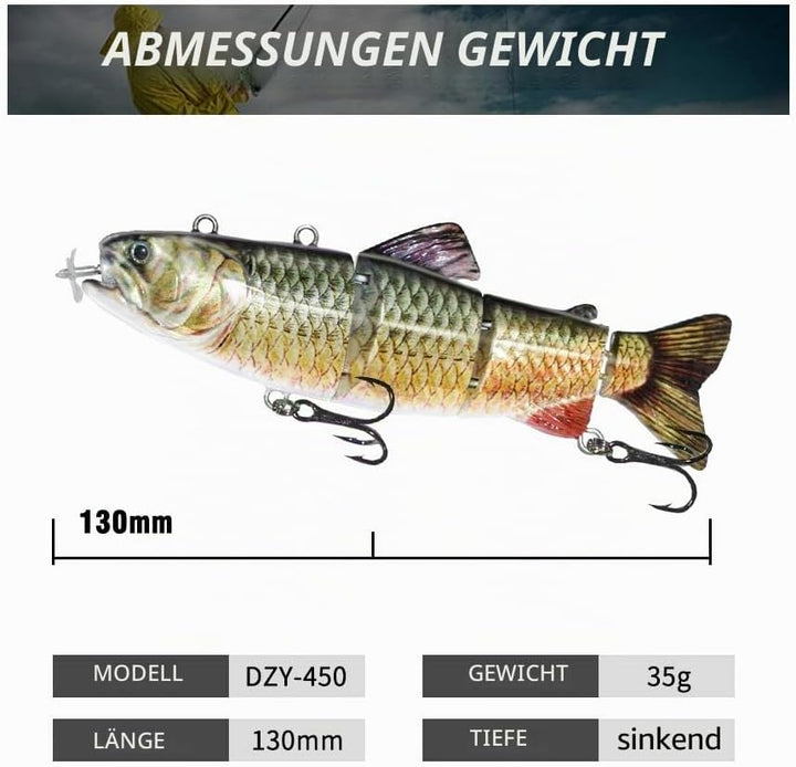 ods lure Robotic Schwimmköder USB wiederaufladbar Fischköder mit LED Licht Elektrischer Angelköder m