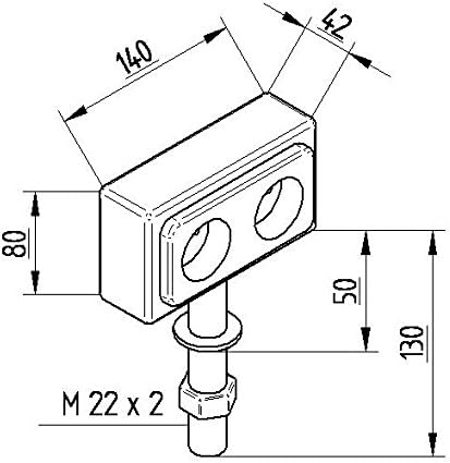 KI-ST 2 Edelstahl Steckdose 2-fach