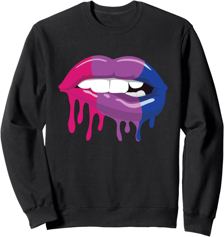 Bisexual Pride Flag Beisslippe LGBTQ Sweatshirt