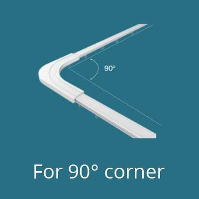 Quoya Smart Elektrische Vorhangschiene, 90 Grad gebogen, für Modelle AT5810 und QL600 (Nicht kompati