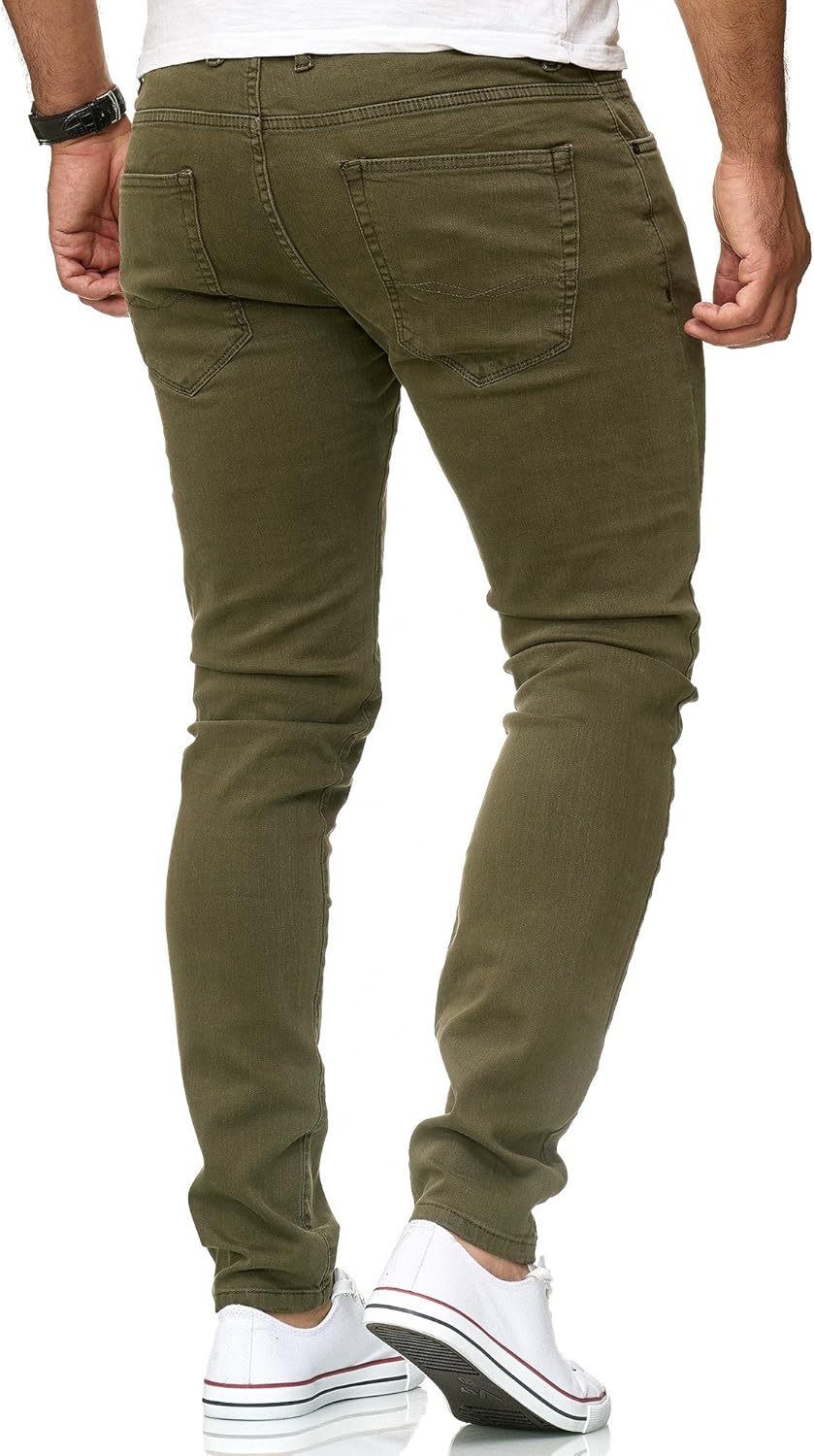 Red Bridge Herren Jeans Hose Slim-Fit Röhrenjeans Denim Colored 30W / 34L Khaki, 30W / 34L Khaki