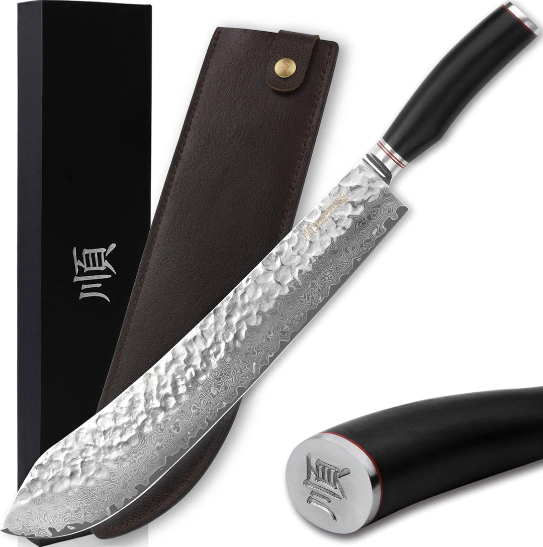 YOUSUNLONG Metzgermesser Super Bull Nose - Japanisches Damaskus-Klingenmesser aus rostfreiem Stahl m